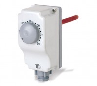 Termostato regolatore ad immersione, regolazione esterna,  connessione R1/2, guaina 100 mm Termostato regolatore ad immersione, regolazione esterna,  connessione R1/2, guaina 100 mm